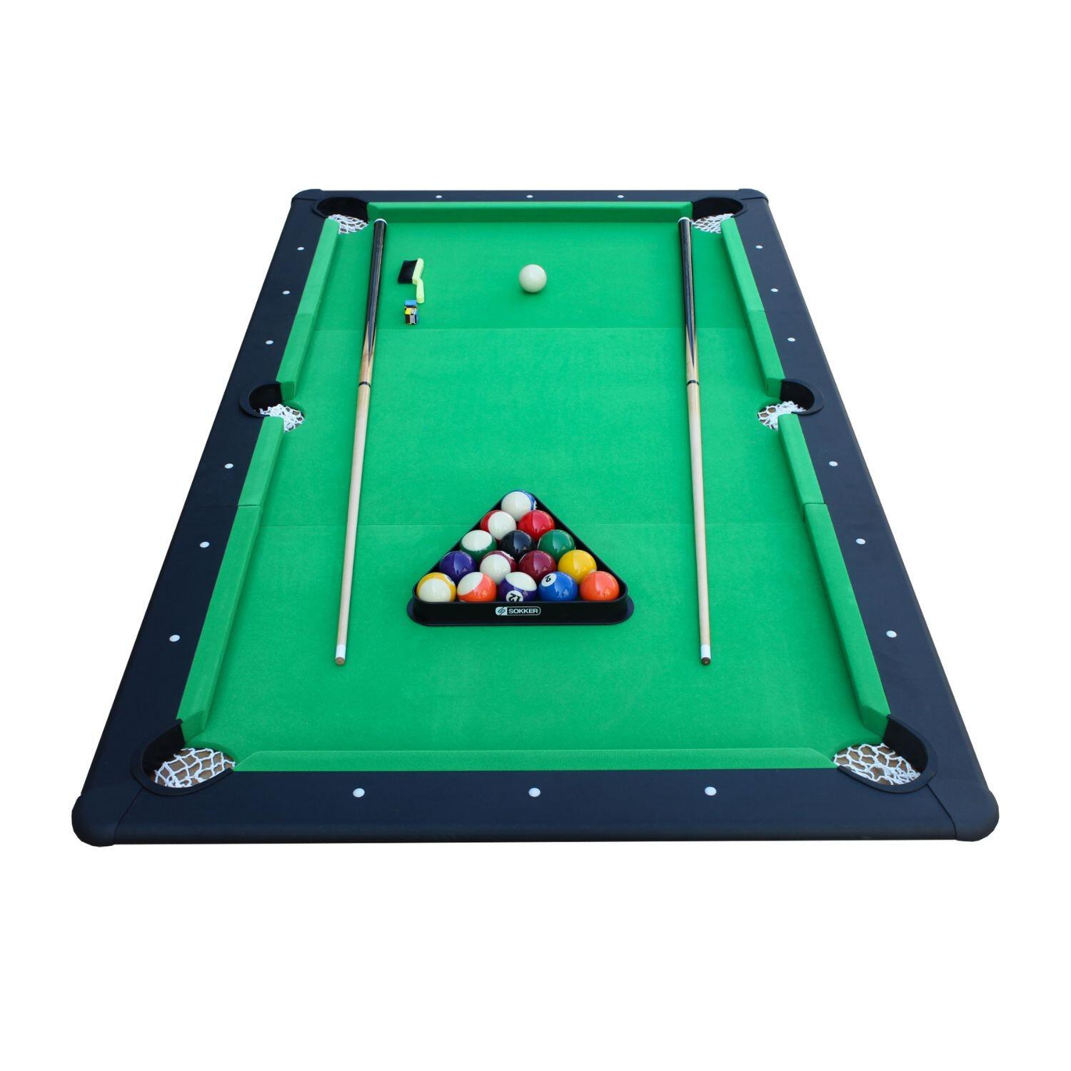 SOKKER Biliardo 192,5 x 109,5 cm - da posizionare su Tavolo in 3 pannelli