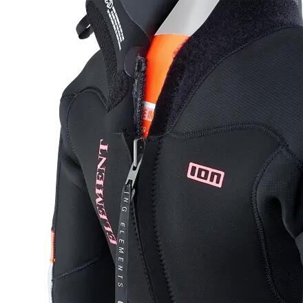 ION Wetsuit Element 4/3 Backzip Dames Zwart 5/6