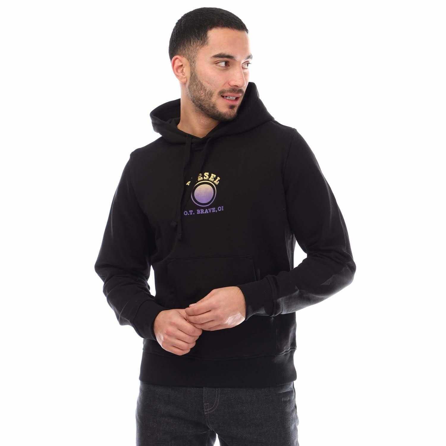 DIESEL Mens S Ginn 5 E Hoodie (Black)