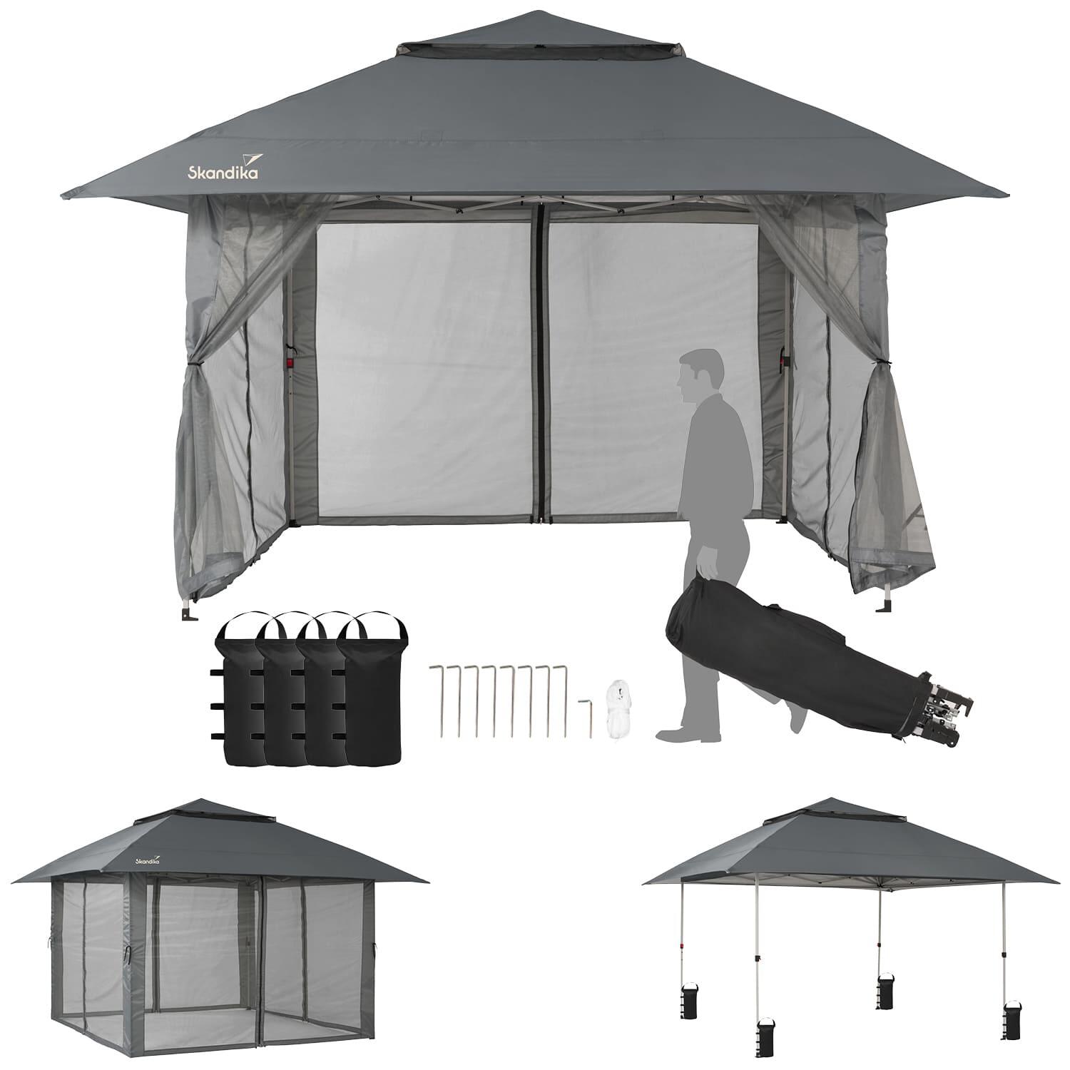 SKANDIKA Paviljoen Solvorn 300 Plus paviljoen - Tuinhuisje, montage met 1 hand, muusknet