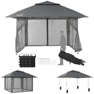 Padiglione Solvorn 3x3m Plus - Meccanismo con una sola mano - Protezione UV 50+
