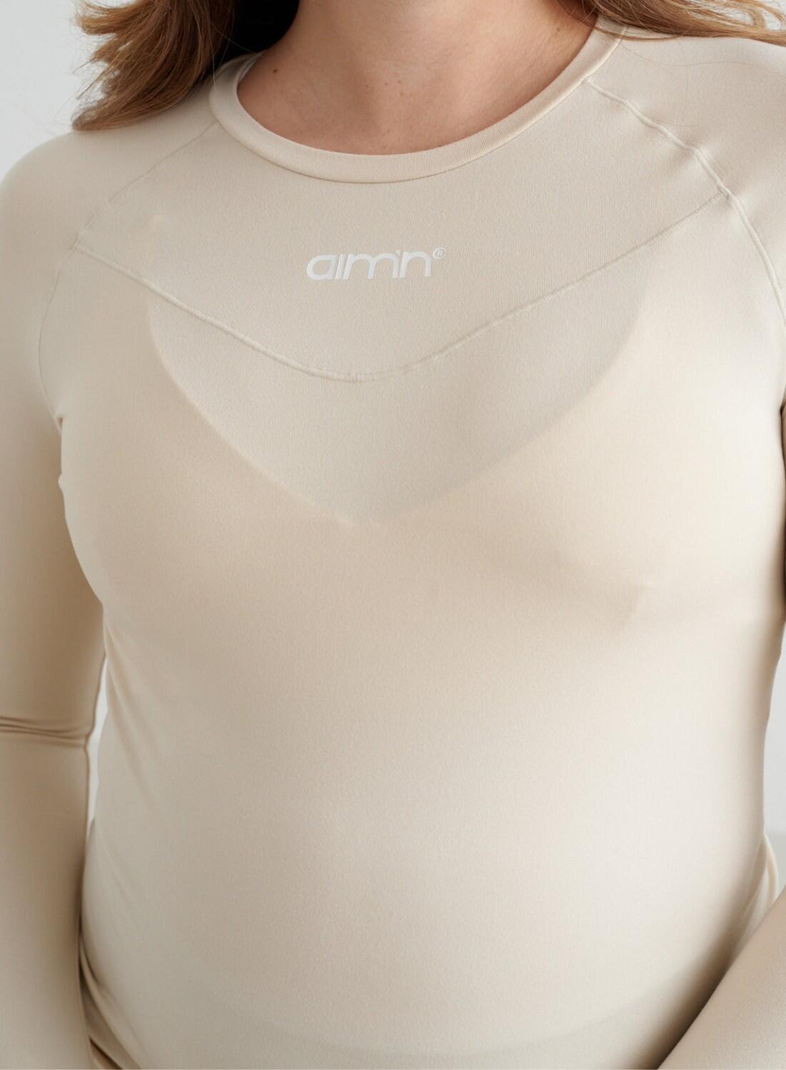Femme T-shirt de Maternité à Manches Longues Doux Respirant Crème 3/6