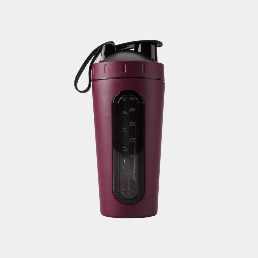 Gourde shaker ZEUZ Premium en acier inoxydable – 700 ml – Rouge Bordeaux 4/5