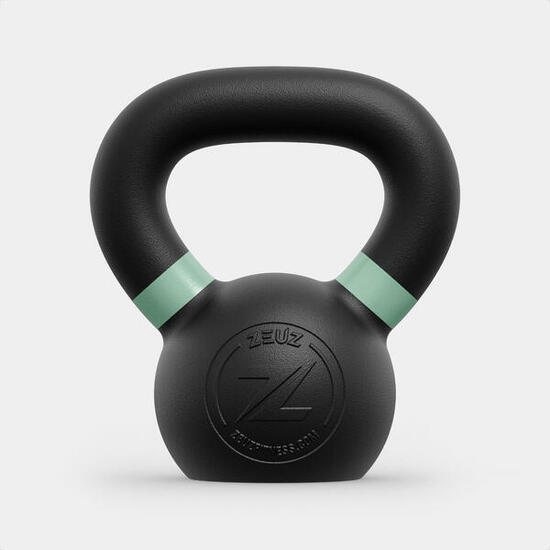 ZEUZ Kettlebell 4 KG – Fitness & CrossFit Gewichten – Gietijzer – Hellgrün
