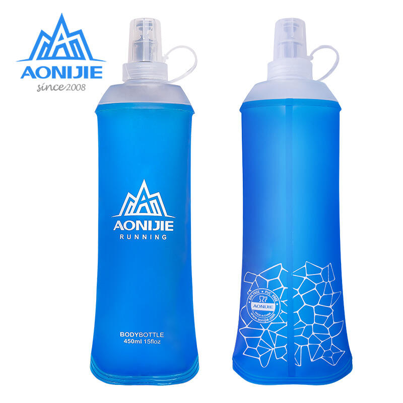 2pcs 500ml TPU Soft Flask Collapsible Sports Water Bottle for Hydration  Pack for Running Hiking Cycling Climbing Jogging Marathon 