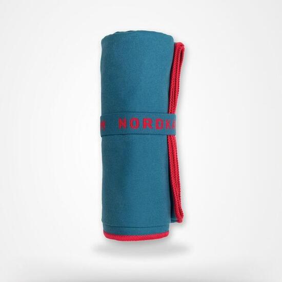 Serviette microfibre certifiée OEKOTEX, petite, 100x50 cm, ultra-légère, bleue