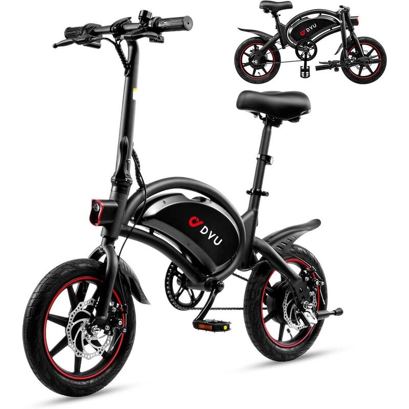 Bicicleta electrica DYU D3F pentru adulti, 14 inch 250W 36V 10AH