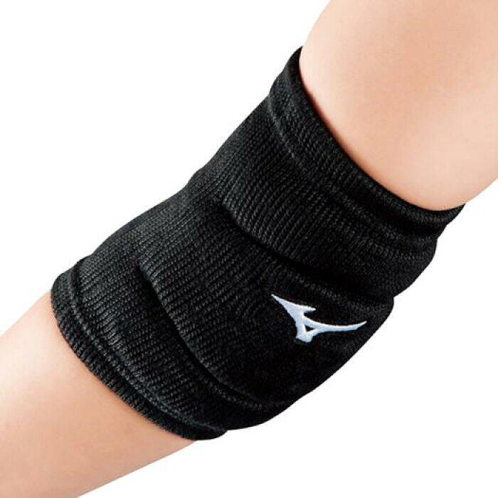 Mizuno Unisex Volleyball Elbow Pad 14cm (1 Pair) - Black 〔PARALLEL IMPORT〕