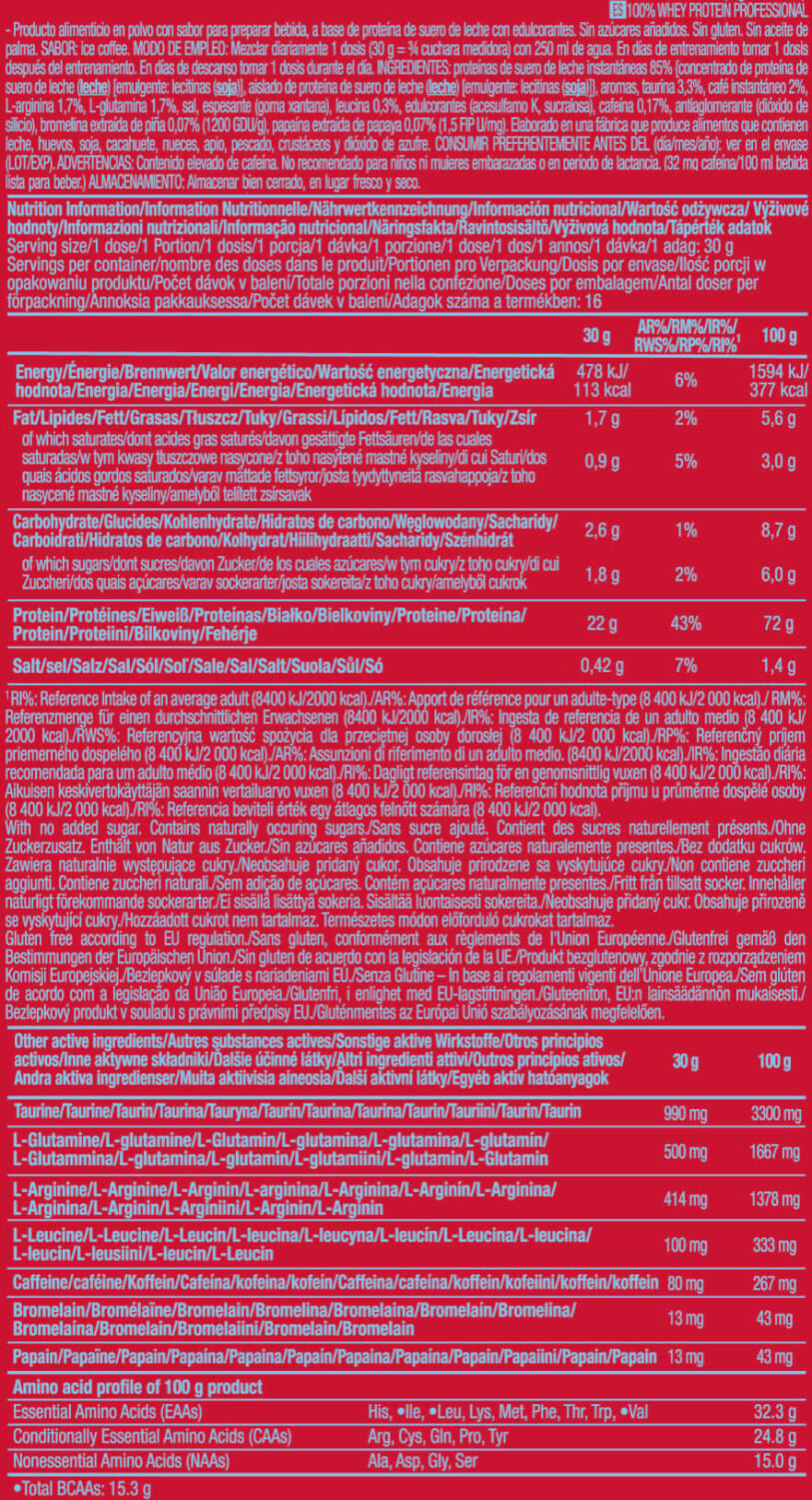 Whey concentrée - 100% Whey Protein Professional - Café Glacé 4/5