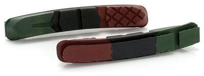 Remrubber bs-x09 72mm groen/zwart/rood set a 4 stuks