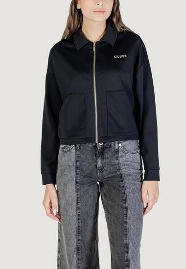 Sweater CARLA CROP ZIP JACKET DAMES ZWART