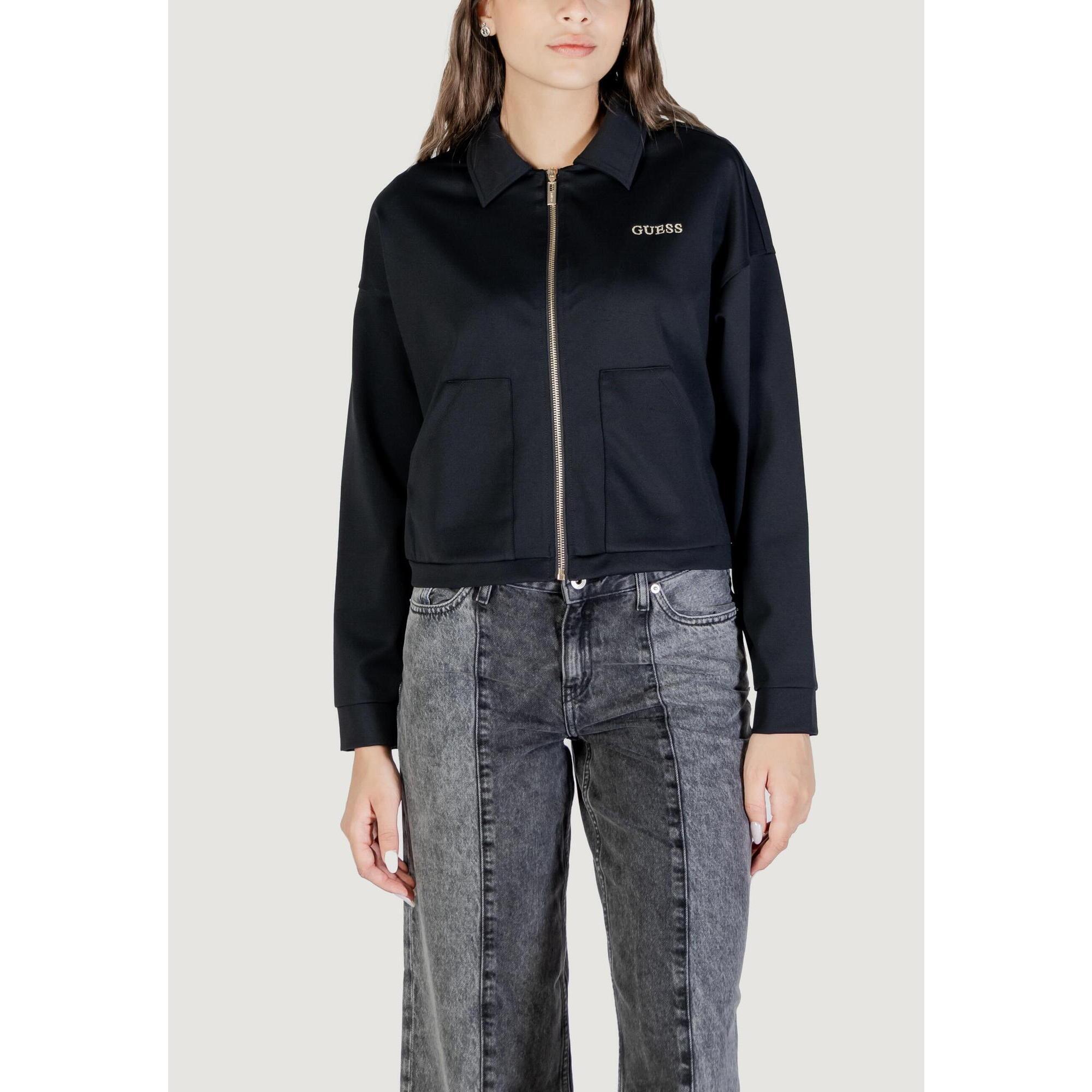 Guess Active - Sweat-shirt Carla Crop Zip Jacket Femme Noir - Sweat-shirt - Noir - Decathlon