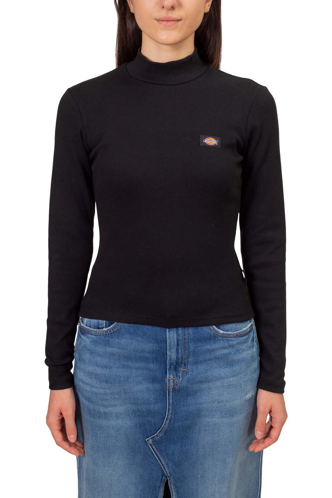 Top - Sportswear - Women - Slim fit ribbed pullover - Black 2/5