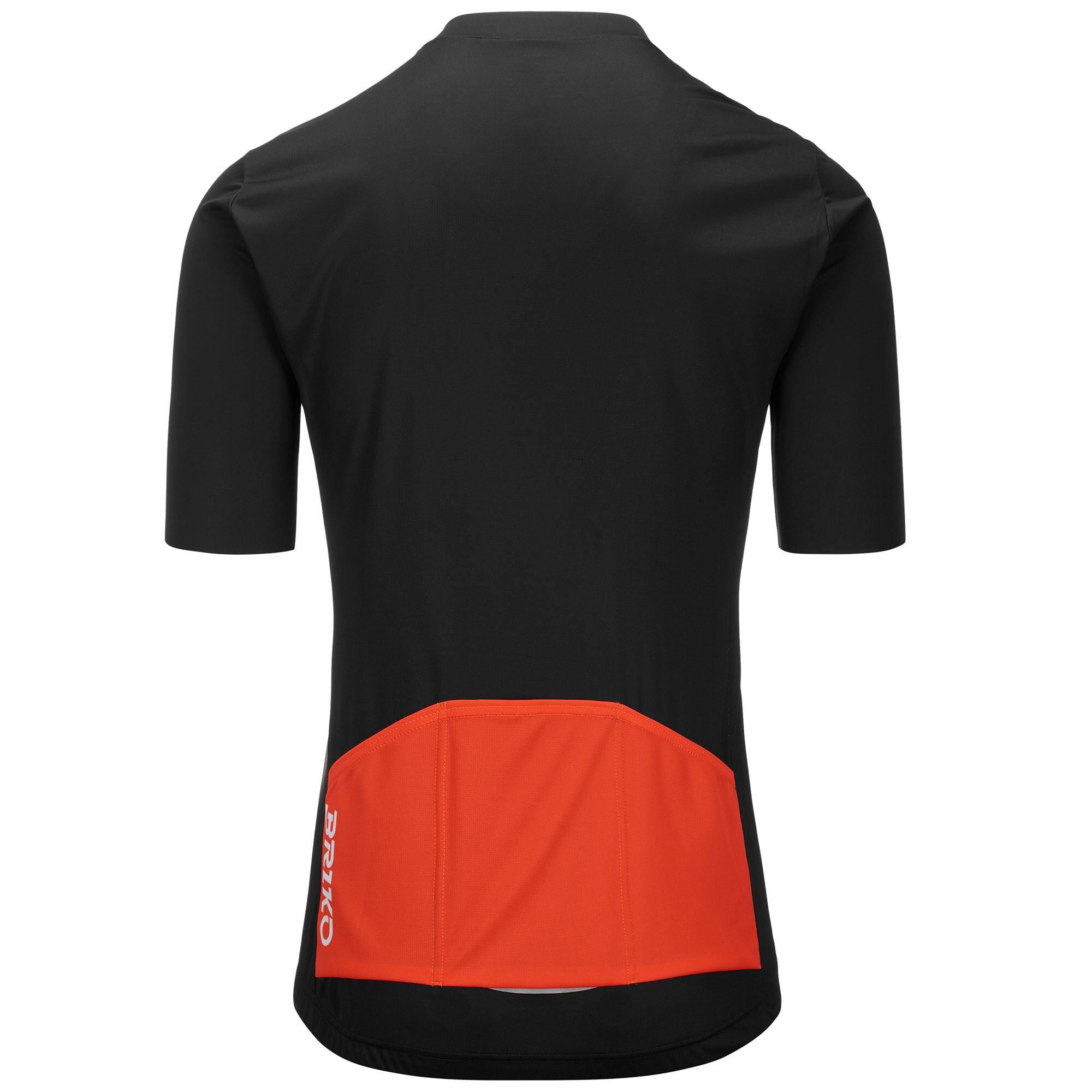 briko t-shirt nero da uomo in materiale sintetico da ciclismo e bici