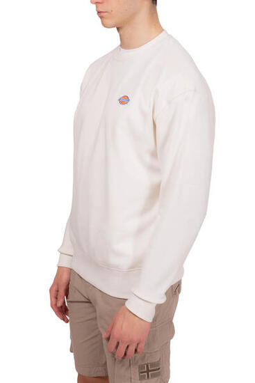 Sweat-shirt - homme - col rond, regular - blanc