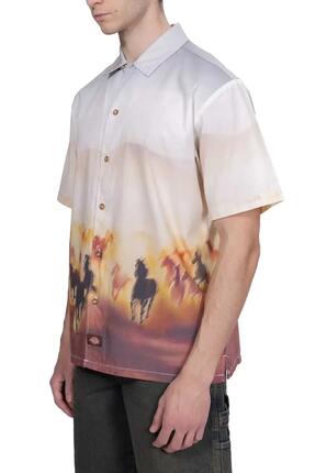 Shirt - Sport - Heren - Running Wild - Relaxed, kort - Khaki