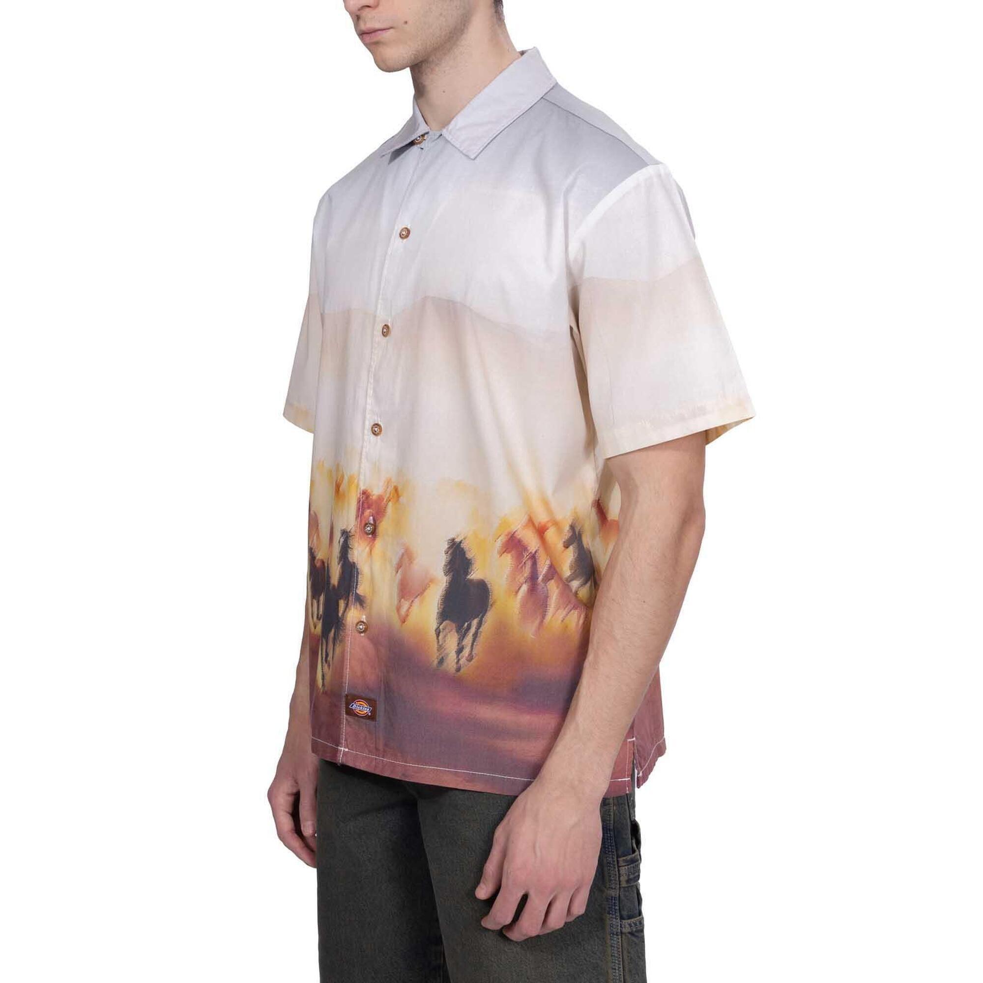 Dickies - Camicia Uomo Running Wild A Maniche Corte - Chemise Manches Courtes - Multicolore|vert - Decathlon