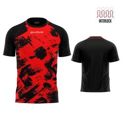 T-shirt Givova Art Sports Rouge-Noir 2XS - Élégance et Performance