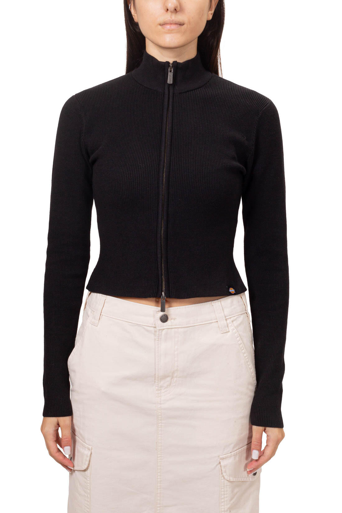 Pullover corto donna East Helena con zip 2/5
