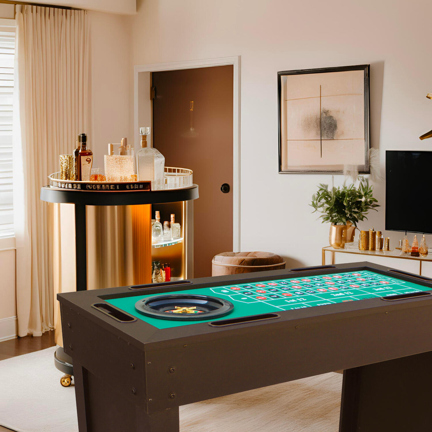 Table de casino 6 en 1- 114 x 51.5 x 90 cm-LuckyVegas 2/5