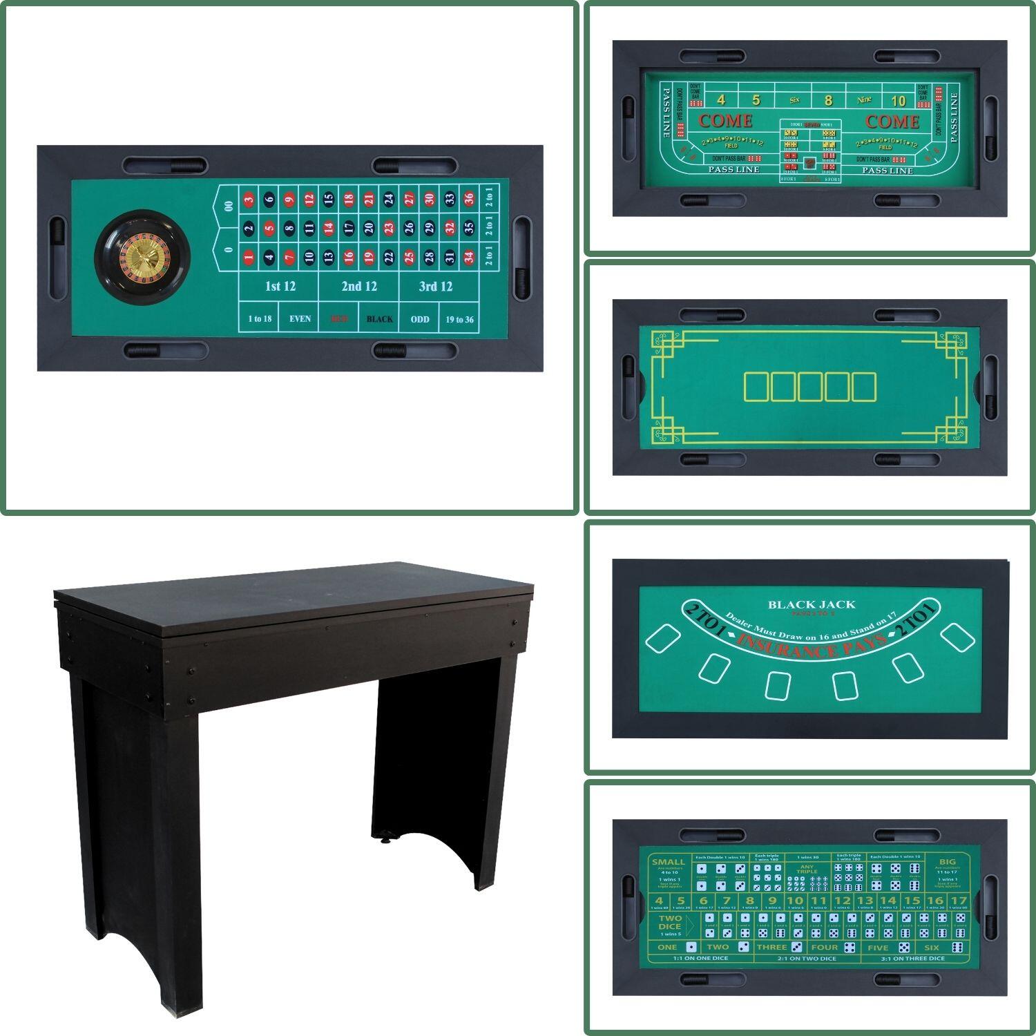 Table de casino 6 en 1- 114 x 51.5 x 90 cm-LuckyVegas 3/5