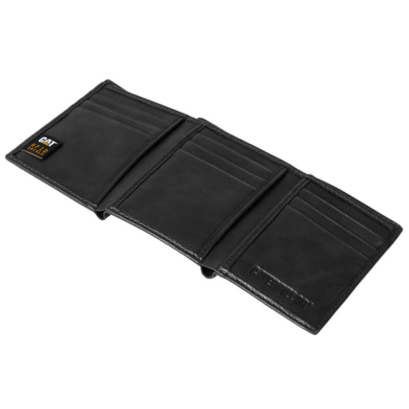 Caterpillar CAT Kenya Tri-fold Leather Wallet 84816 – Black 01 2/2