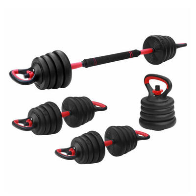 Set Pesi 3-in-1: Manubri. Bilanciere. Kettlebell Fino a 15 kg