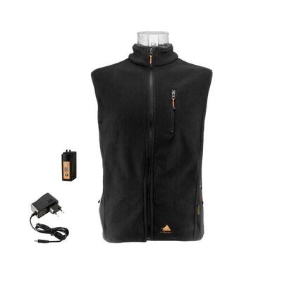 gilet in pile riscaldato nero
