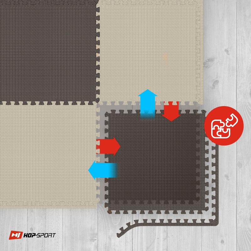 Saltea Puzzle 1cm Hop-Sport - 4buc 120x120cm