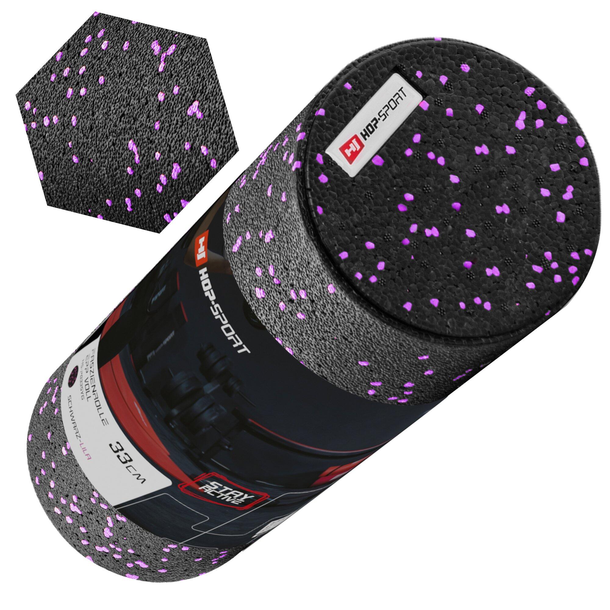 Rodillo de masaje EPP completo 33cm morado 6/7