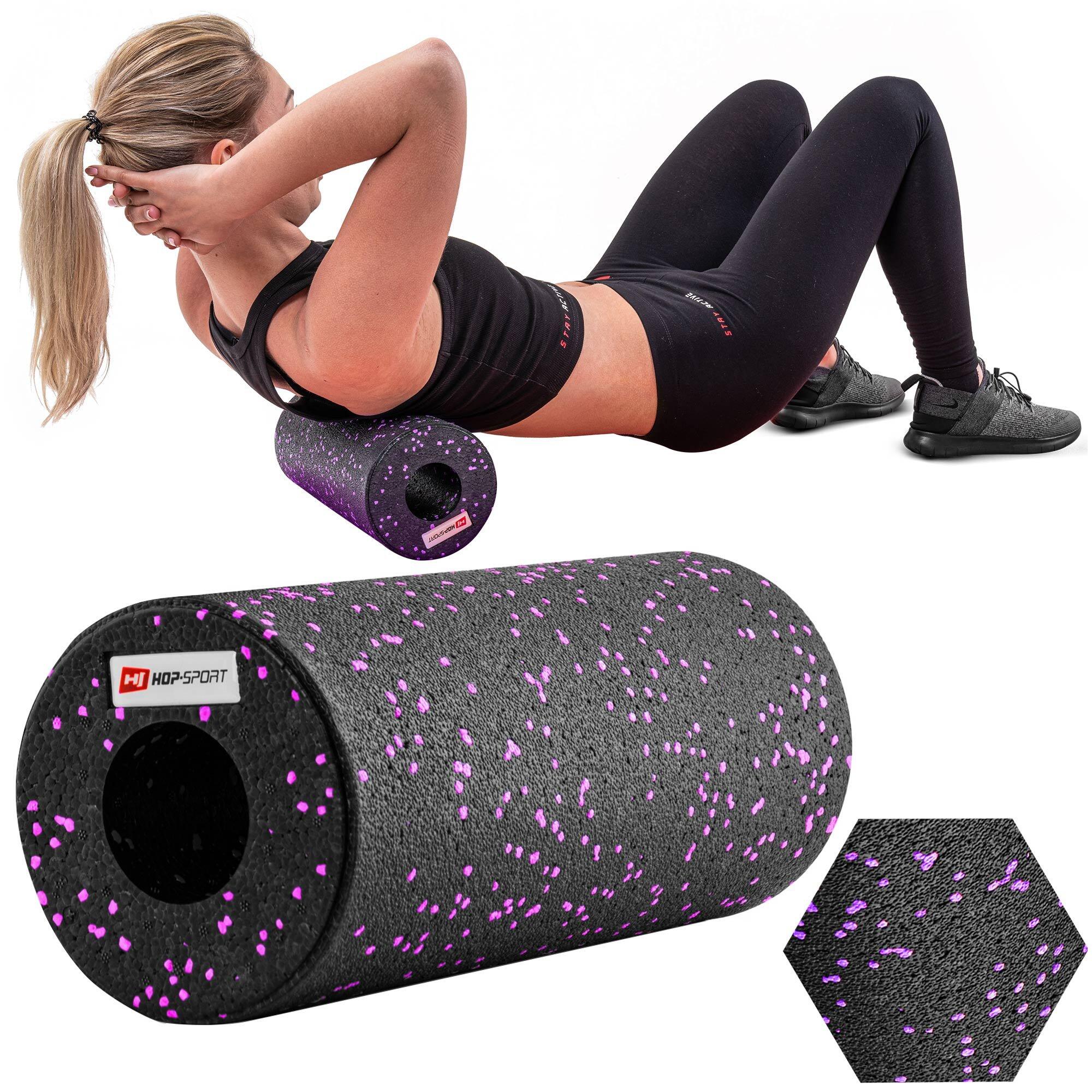 Rodillo de masaje EPP hueco 33cm violeta 6/7