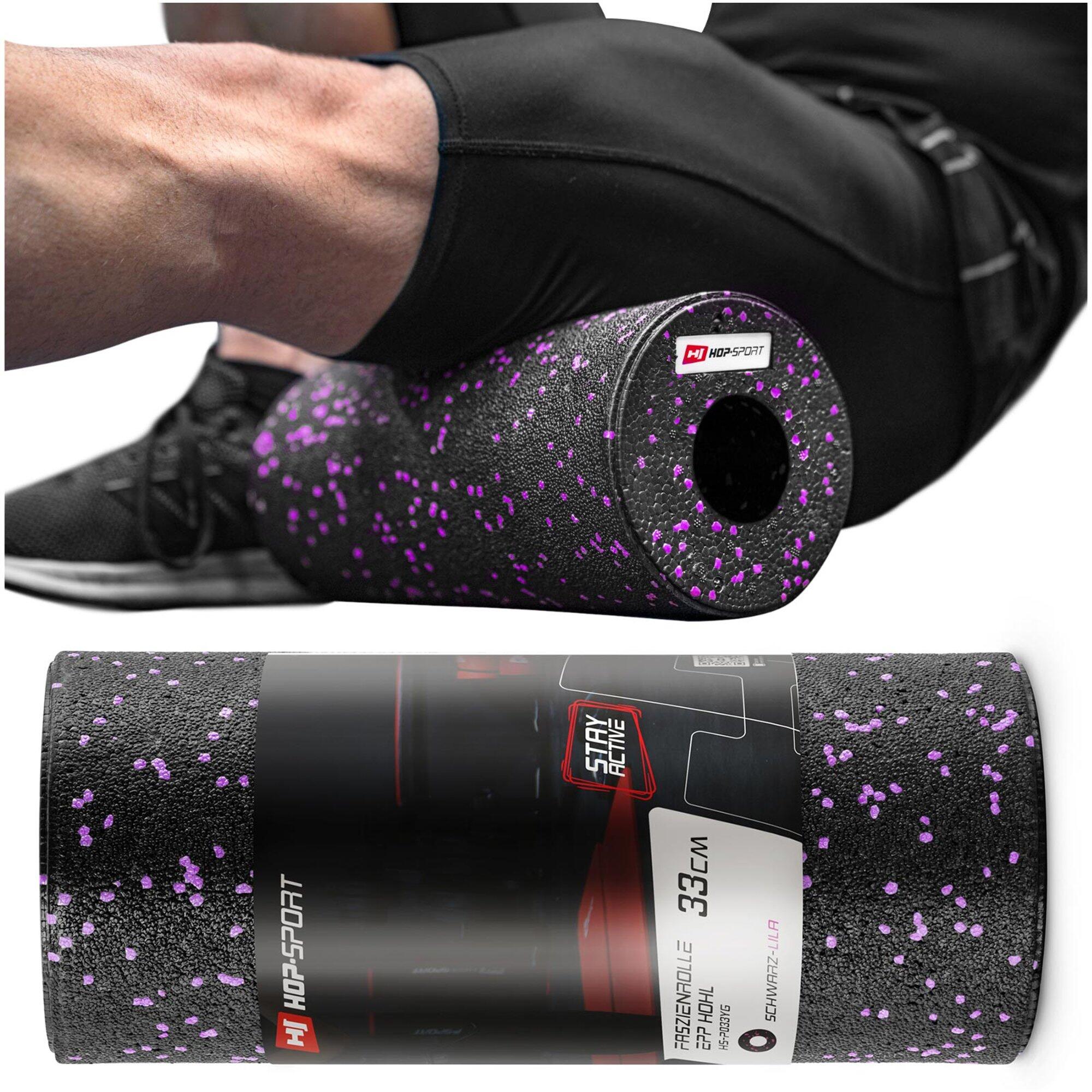 Rodillo de masaje EPP hueco 33cm violeta 7/7