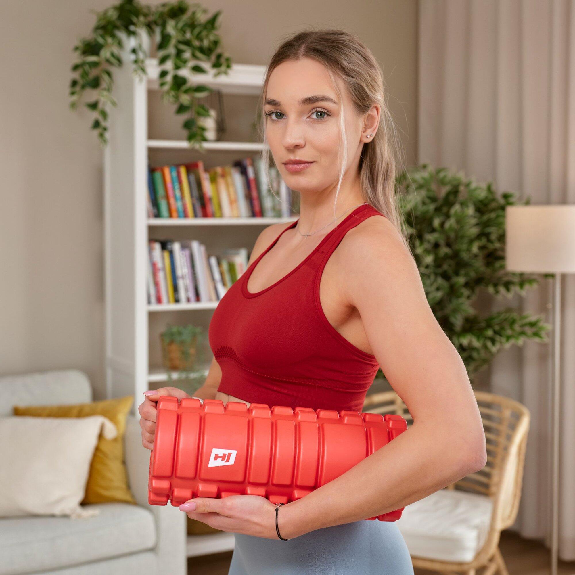 Rodillo de masaje EVA 33cm rojo 7/7