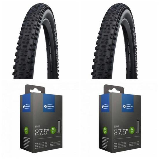 Schwalbe Rapid Rob 27,5x2,25\" MTB-Reifen mit K-Guard Pannenschutz, 2er-Set i...