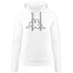 Sweat à Capuche Blanc Femme Kappa Belle Slim