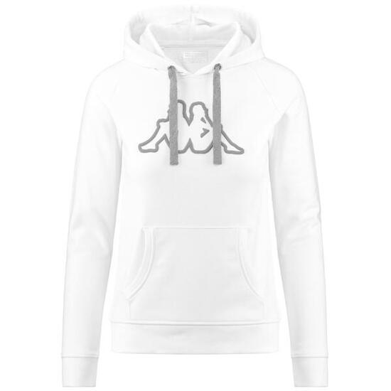 Sweat à Capuche Blanc Femme Kappa Belle Slim