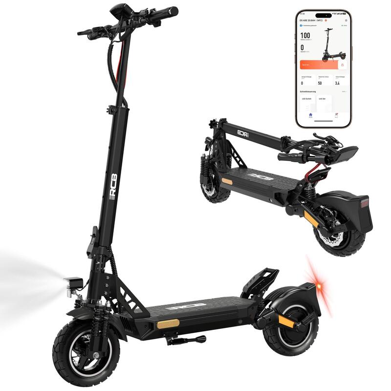 Hulajnoga elektryczna RCB-D5 20.8Ah z NFC i kierunkowskazami - zasięg 100 km​