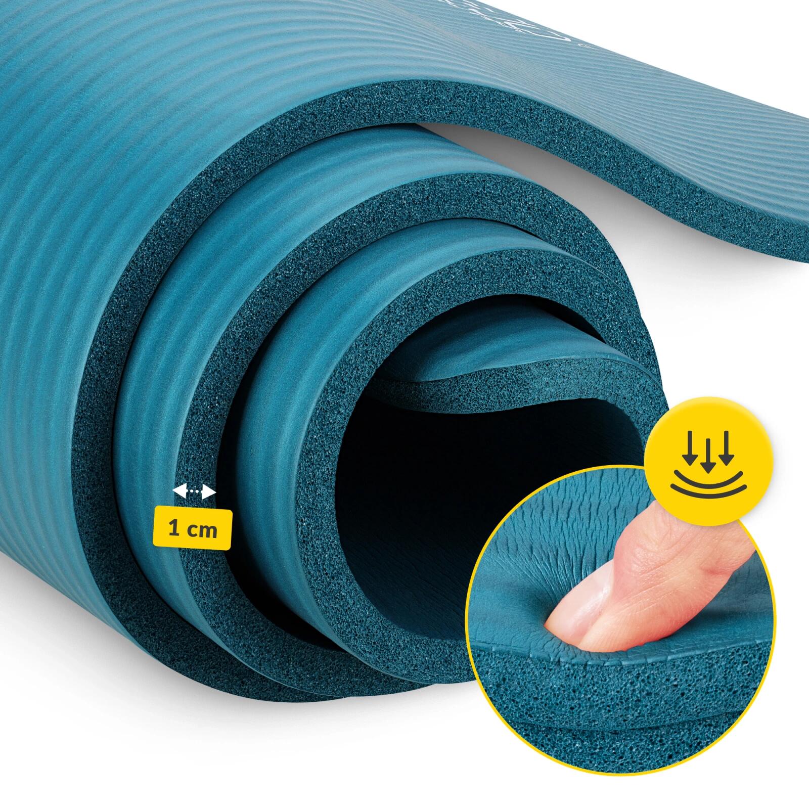 Tappetino fitness yoga pilates NBR antiscivolo stretching 180x60x1 cm 4FIZJO 6/7