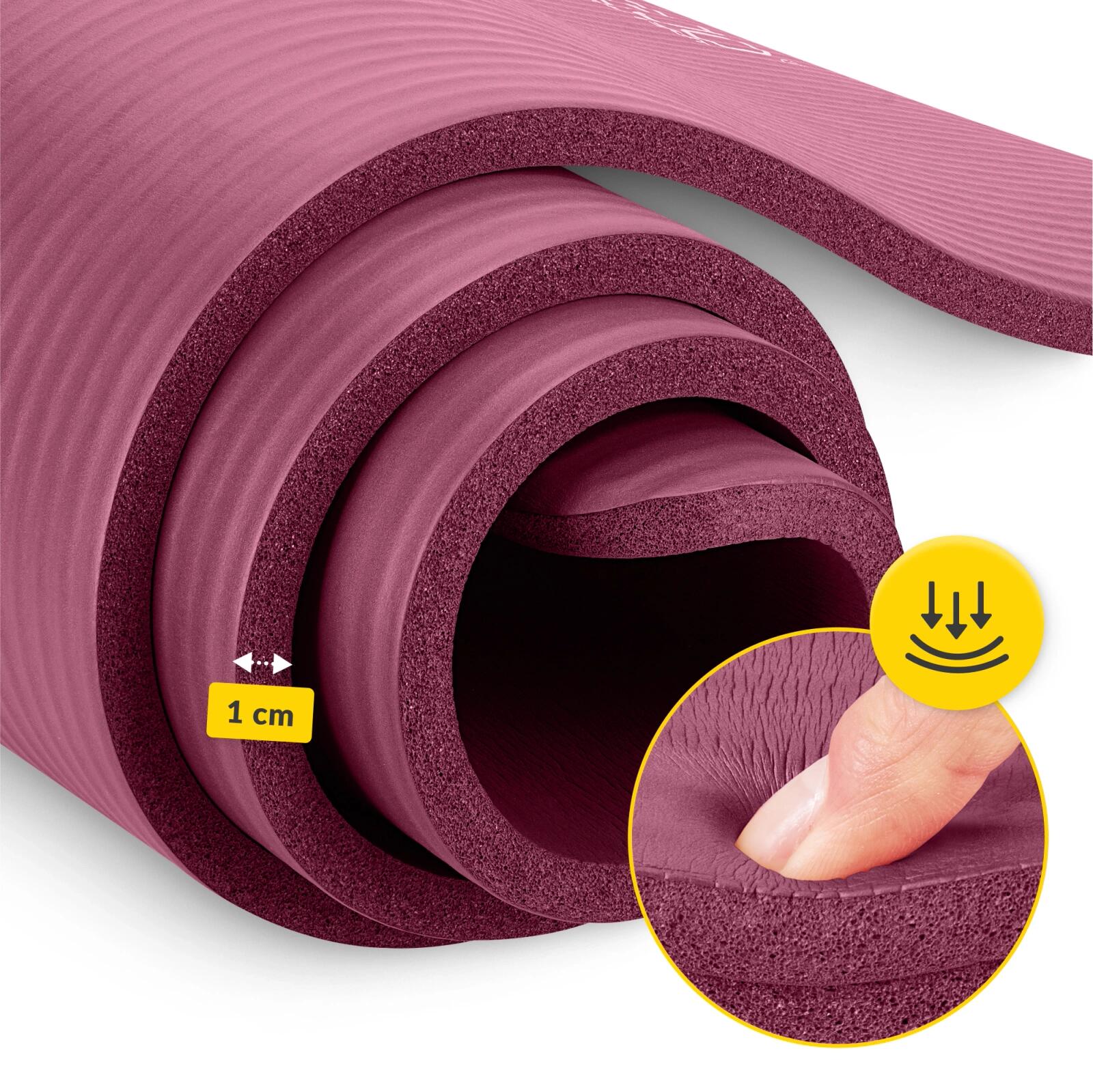 Tappetino fitness yoga pilates NBR antiscivolo stretching 180x60x1 cm 4FIZJO 6/7