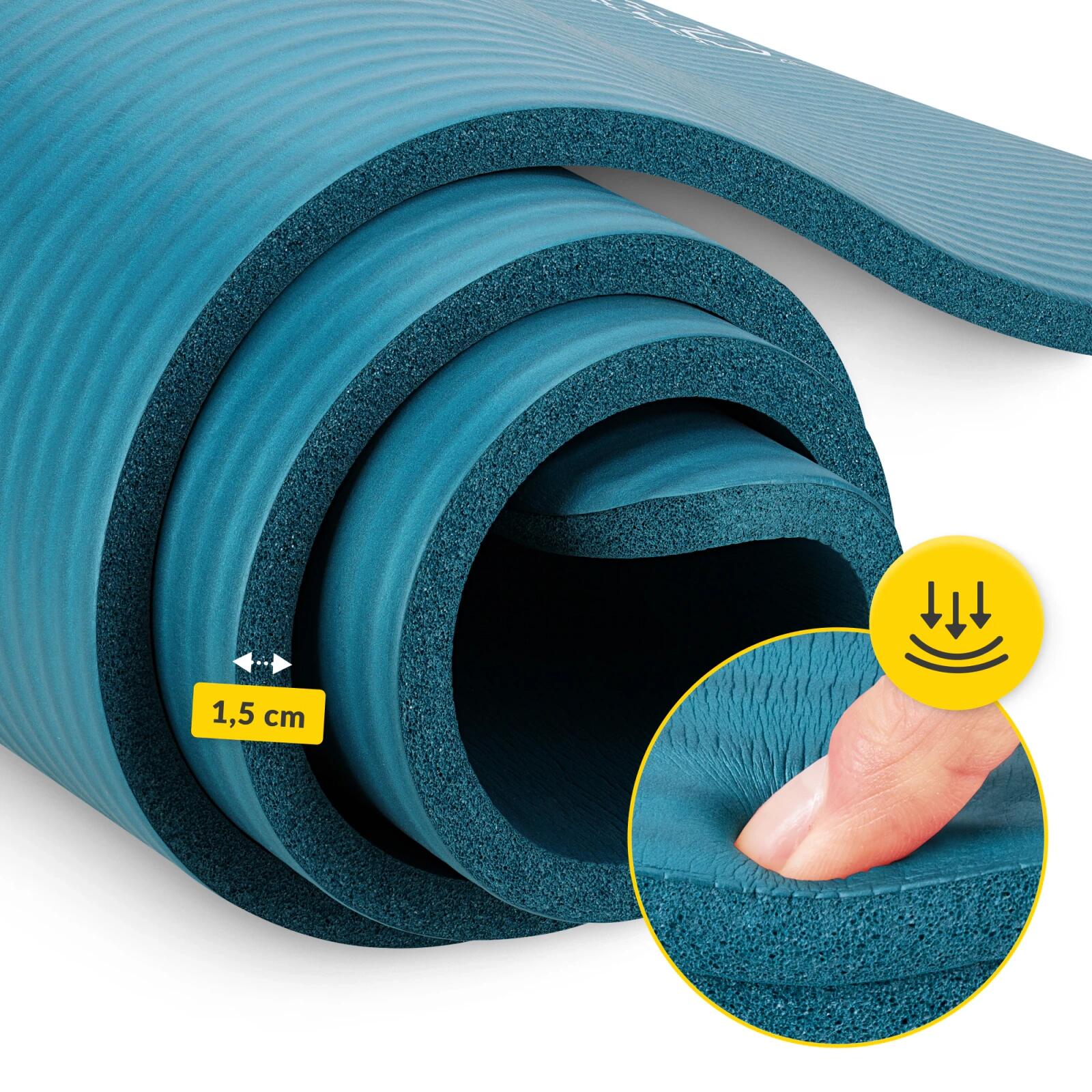 NBR-Trainingsmatte Gymnastikmatte Fitnessmatte 180 x 60 x 1,5 cm 6/7