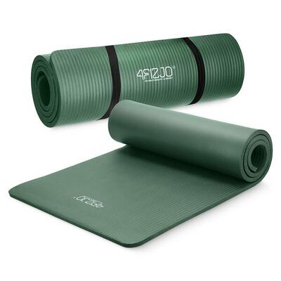 Tappetino fitness yoga pilates NBR extra spesso palestra 180x60x15 cm 4FIZJO