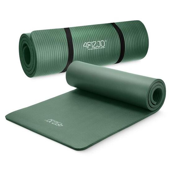 Tappetino fitness yoga pilates NBR extra spesso palestra 180x60x15 cm 4FIZJO