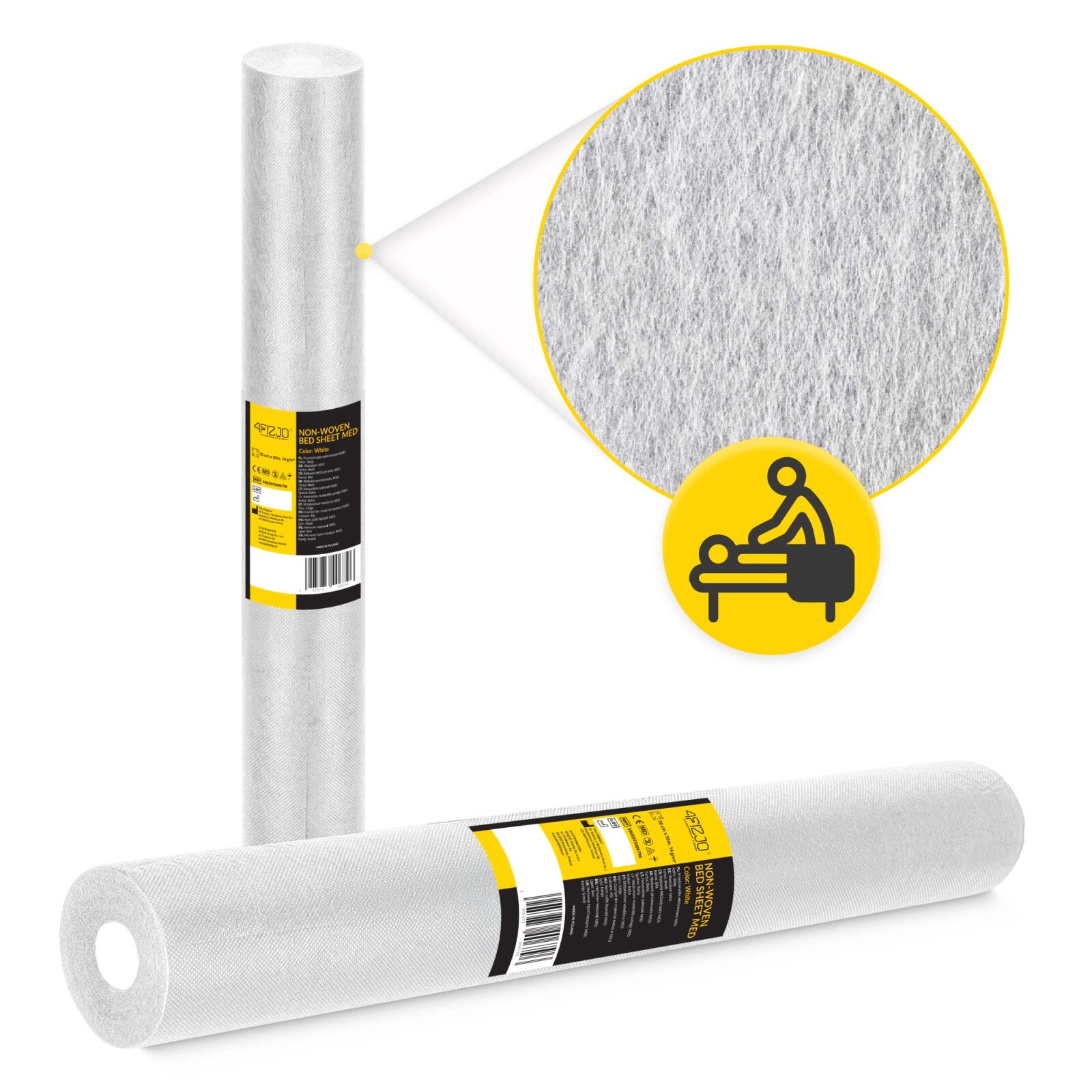 Medizinische Vlies-Unterlage Weiß 70 cm x 50 m – hygienisch 5/7
