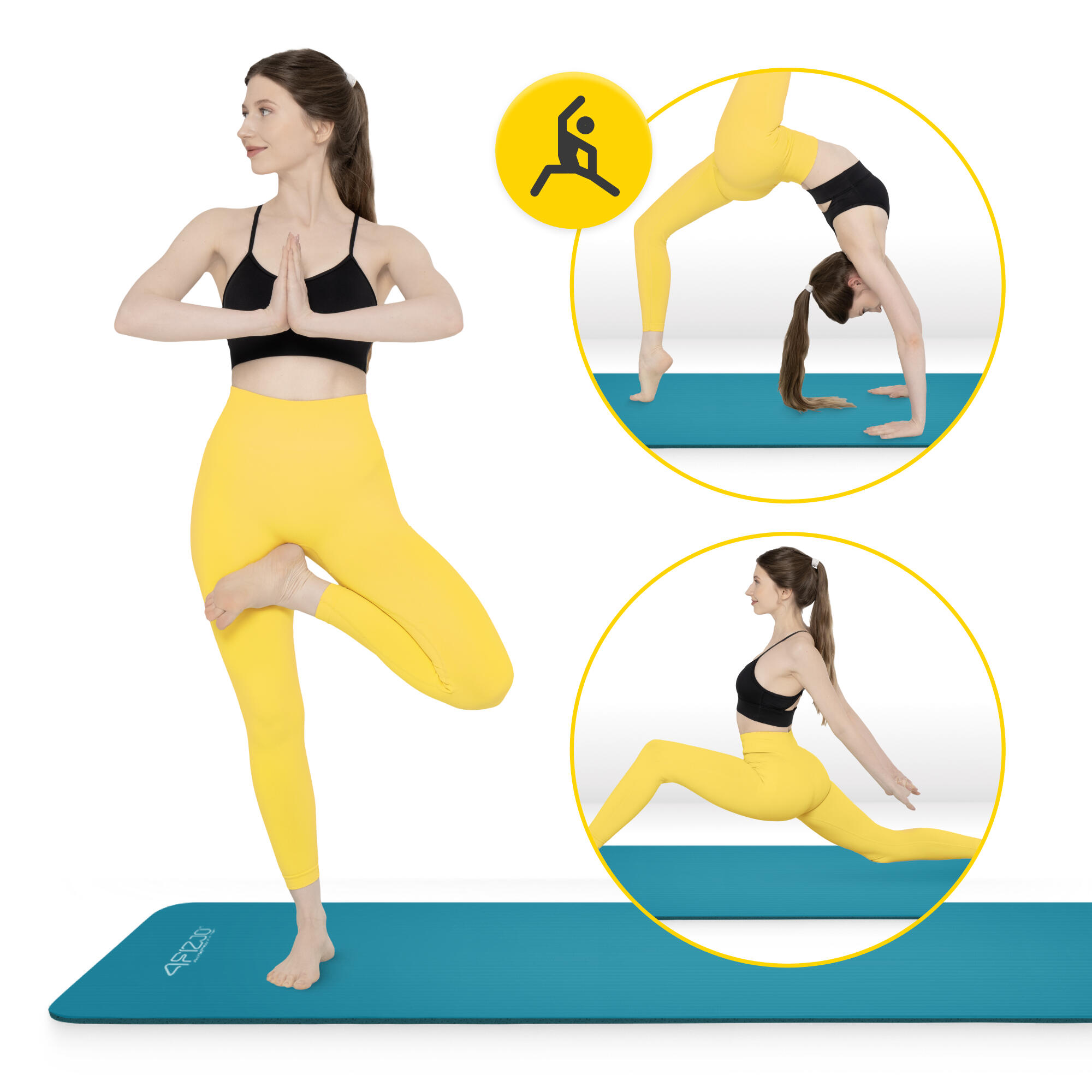 NBR-Trainingsmatte Gymnastikmatte Fitnessmatte 180 x 60 x 1,5 cm 2/7