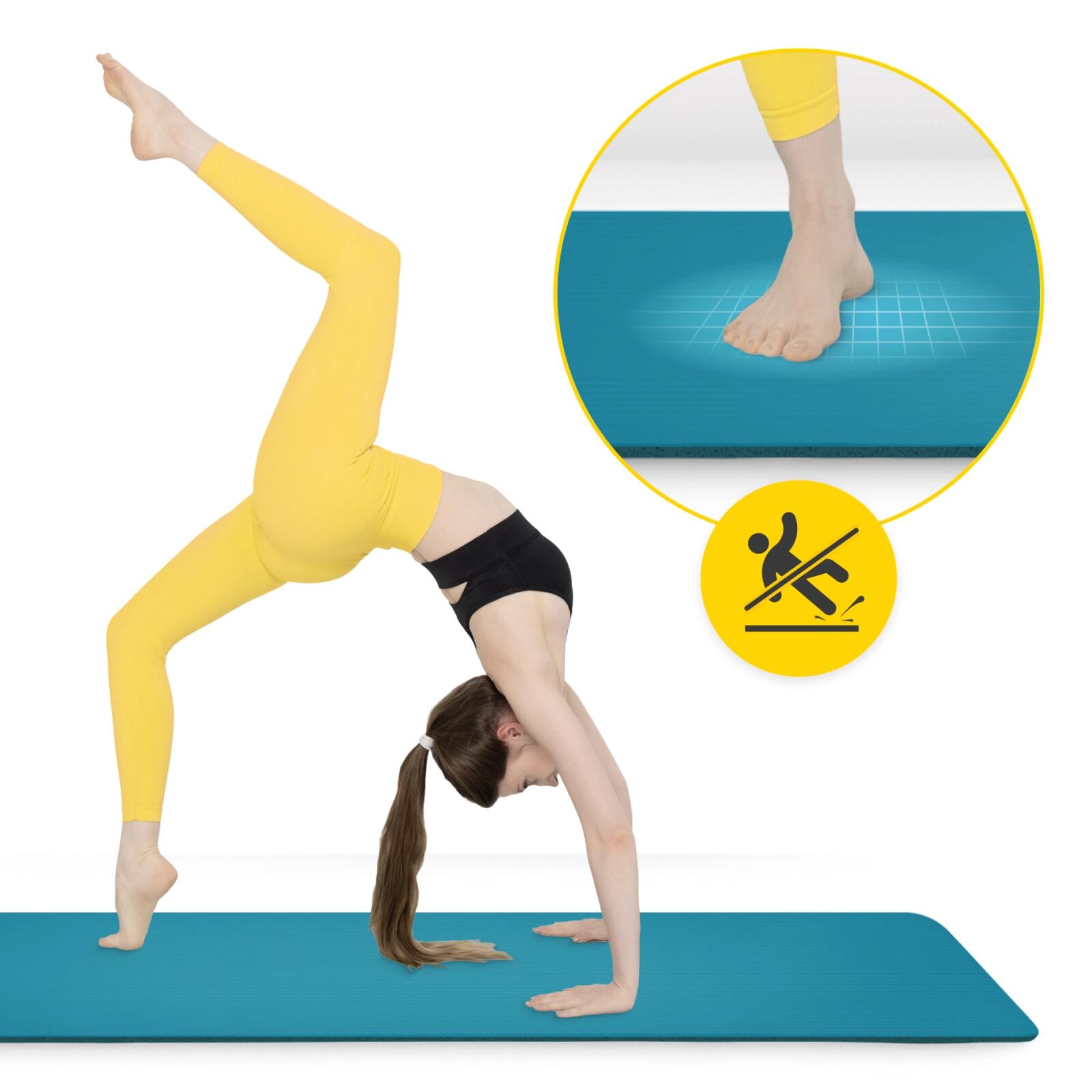 Tappetino fitness yoga pilates NBR antiscivolo stretching 180x60x1 cm 4FIZJO 3/7