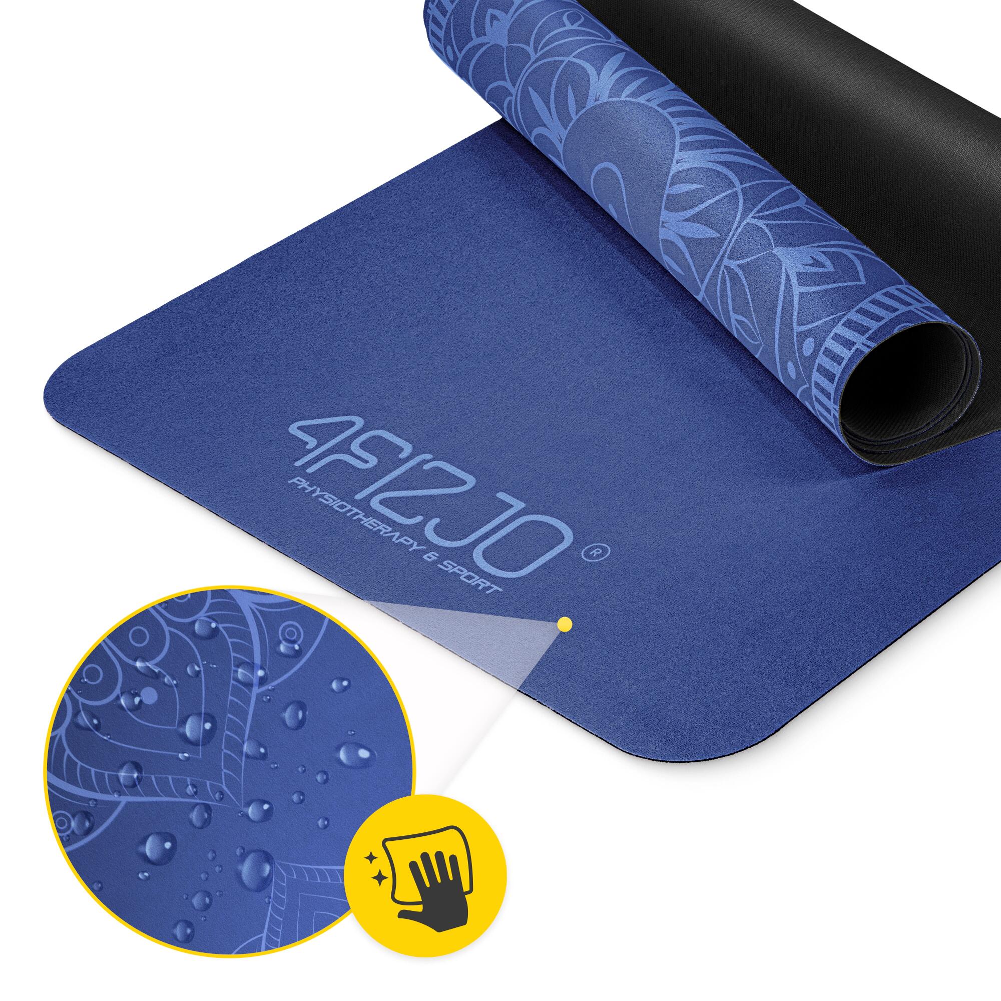 Wildleder Trainingsmatte für Yoga 4FIZJO 183 x 61 cm x 1,5 mm 7/7