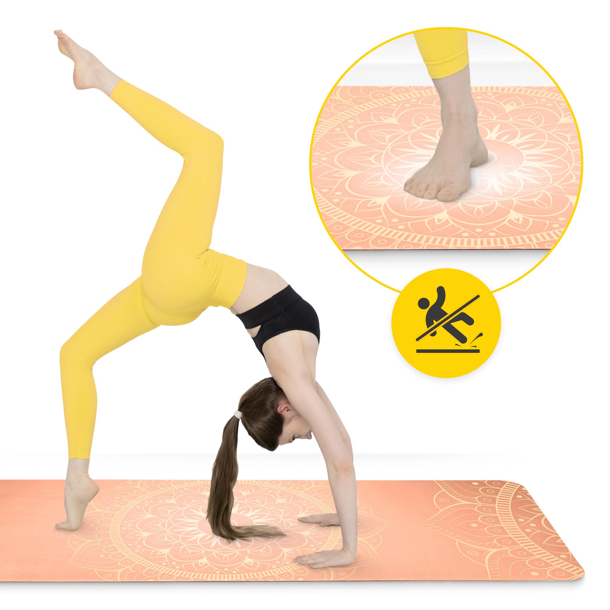 Wildleder Trainingsmatte für Yoga 4FIZJO 183 x 61 cm x 1,5 mm 7/7