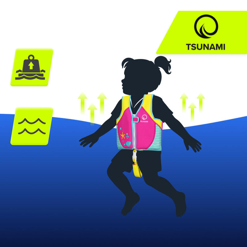 Vestă de înot pentru copii 3-6 ani TSUNAMI