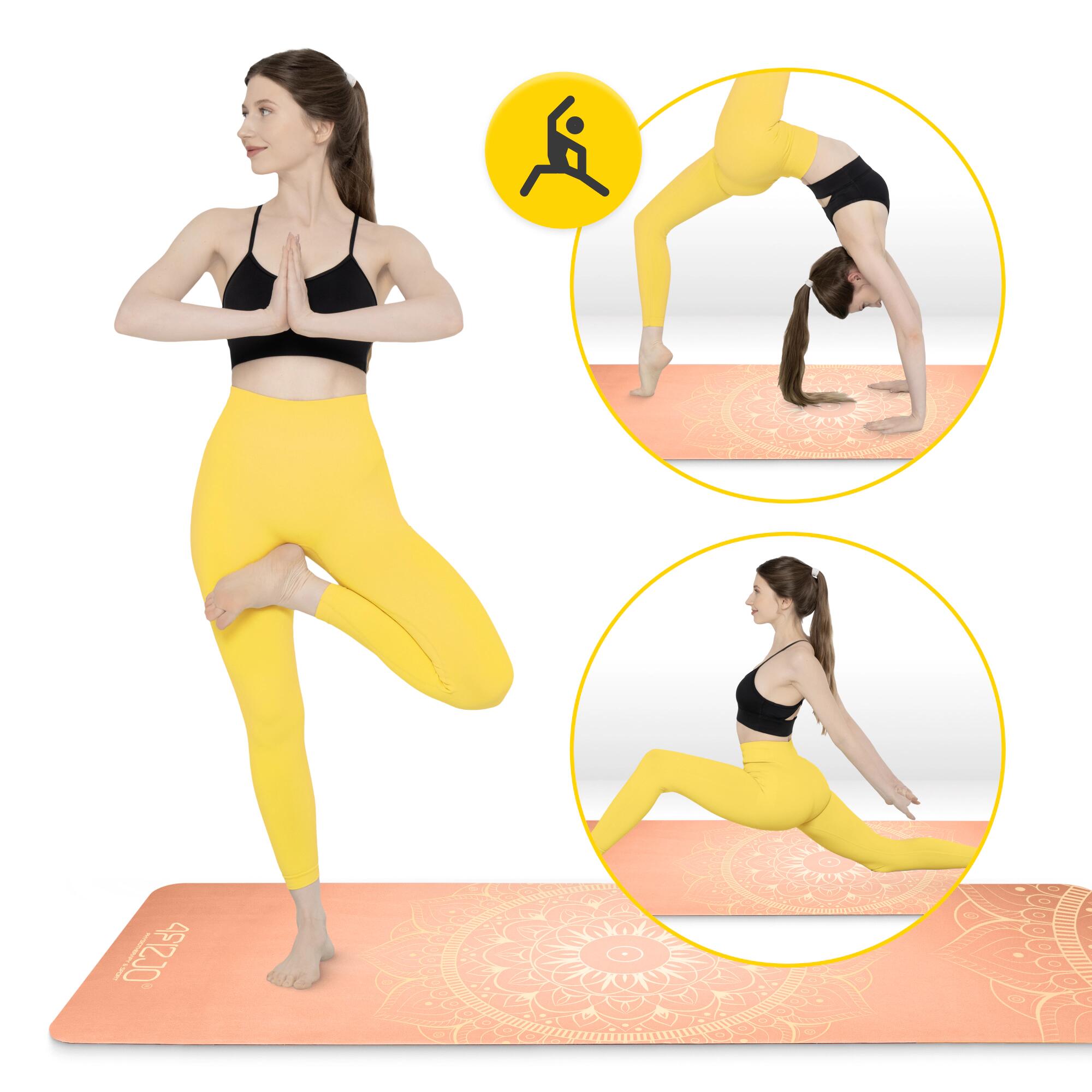 Wildleder Trainingsmatte für Yoga 4FIZJO 183 x 61 cm x 1,5 mm 2/7