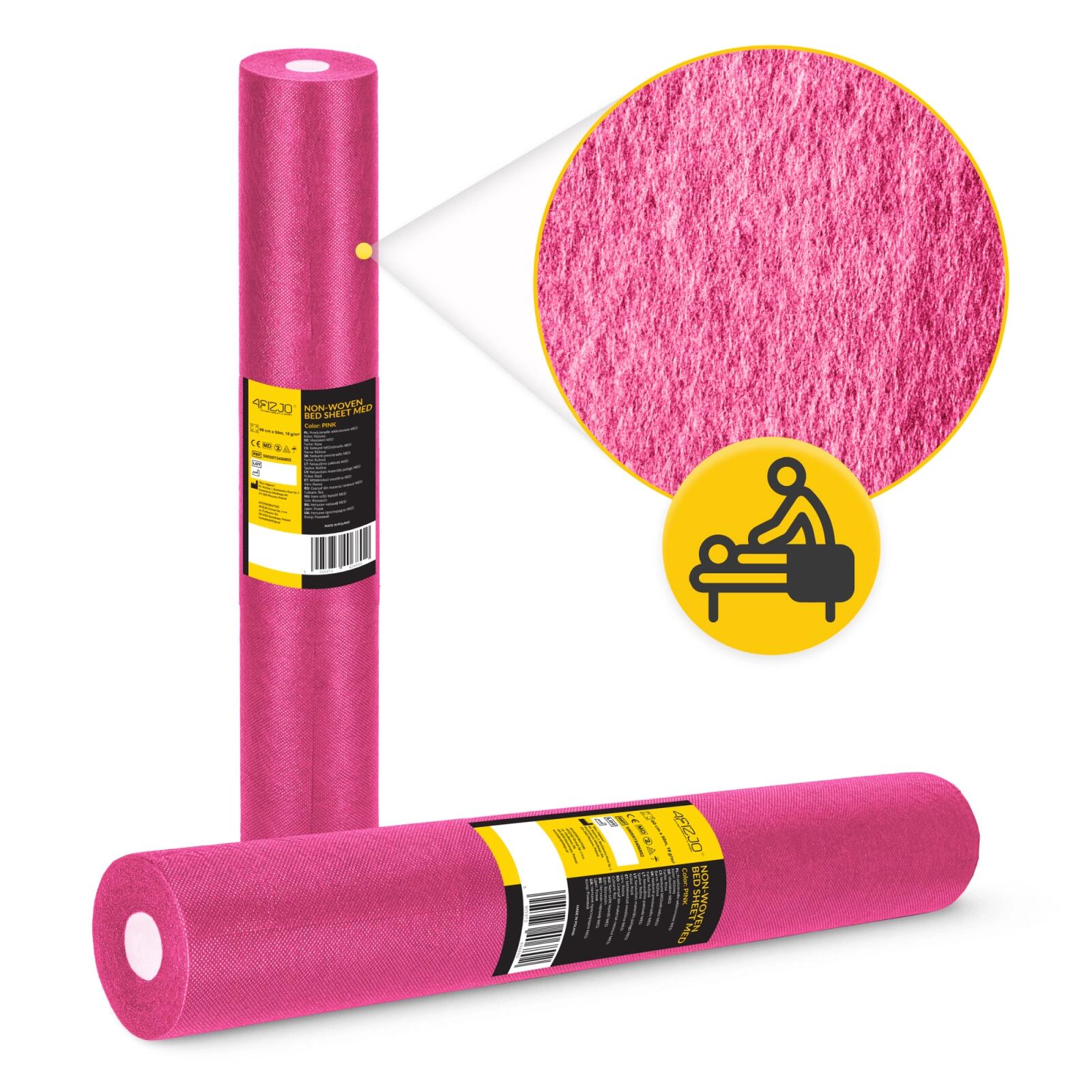 Medizinische Vlies-Unterlage Rosa 60 cm x 50 m – hygienisch 3/7